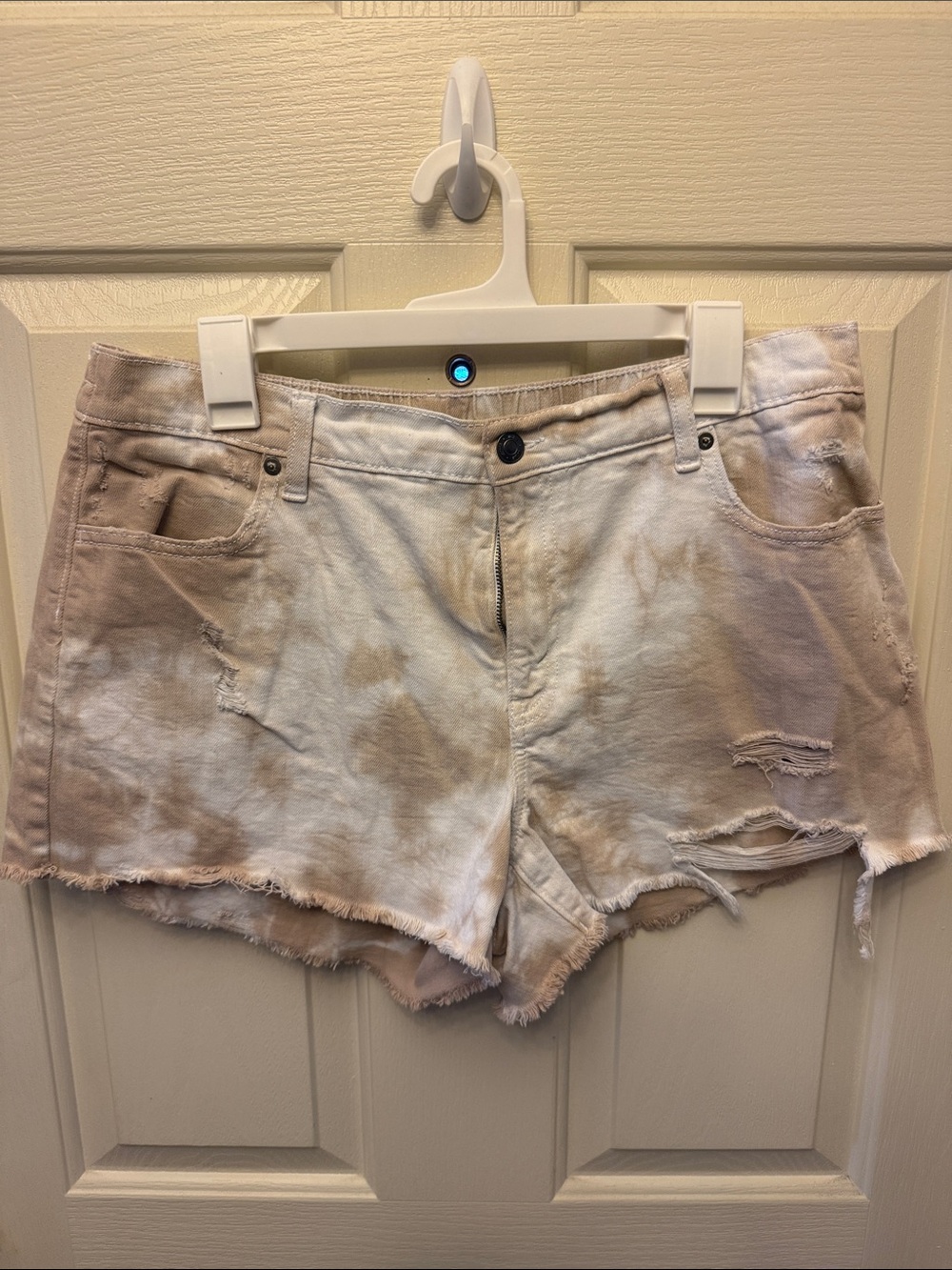 Aerie Distressed Tie-Dye Women’s Denim Shorts - Light Pink